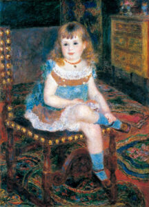 图1: Pierre-Auguste RENOIR,　Mlle Georgette Charpentier Seated,1876, Courtesy of Bridgestone Museum of Art, Ishibashi Foundation